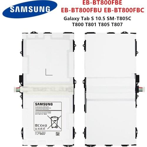 SAMSUNG Orginal Tablet EB-BT800FBE EB-BT800FBC 7900mAh Battery For Samsung Galaxy Tab S 10.5 SM-T805C T800 T801 T805 T807