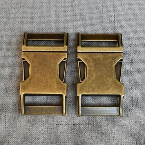 1 Pcs/Lot 25mm Antique Brass Metal Quick Side Release Buckles for DIY Out Door Luggage Dog Collar Buckle Belt Accessories