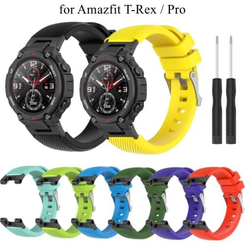 Band For Xiaomi Amazfit T-Rex Silicone Soft Wrist Strap Replacement Bracelet For Huami Amazfit T-rex Pro Sport Watch Strap