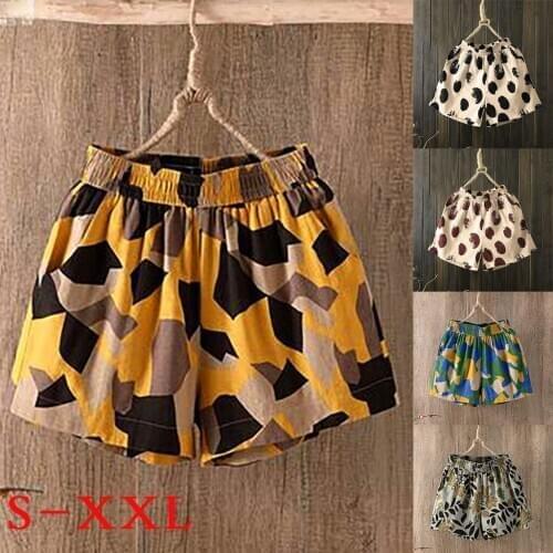 Dot Printed Elastic Waist High waisted Summer Shorts Beach Casual Pockets Bermuda lovely sweet Shorts Womens Autumn Short