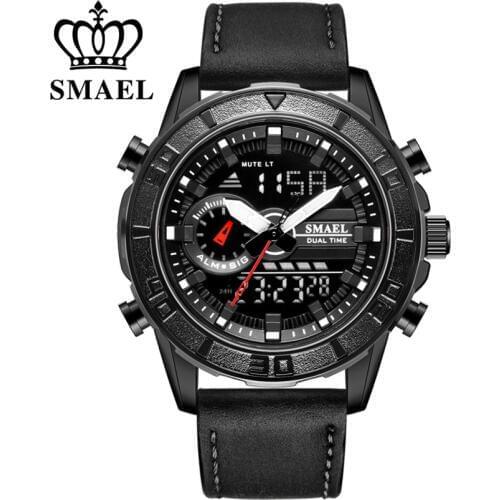 SMAEL Relogio Masculino 2021 Mens Watches Fashion Top Brand Men Sport Watch Waterproof Quartz Digital Led Clock Man Wristwatch