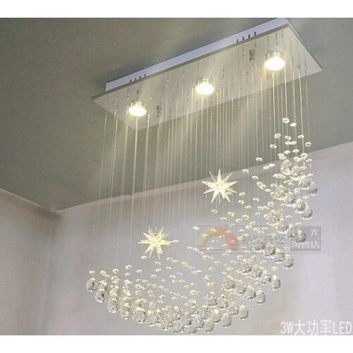 Modern crystal combination LED crystal chandelier dining room table lamp