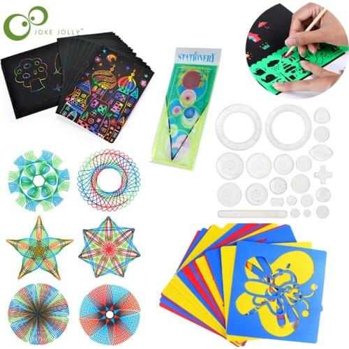 Creative Educational Toy Spirograph Drawing Toys Set Interlocking Gears Wheels Painting Drawing Accessories Spirographs WYW