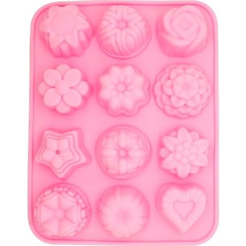 Creative Cake DIY Molds Flower Silicone Ice Cube Chocolate Cake Cookie Cupcake Soap Mould Kitchen Accessories