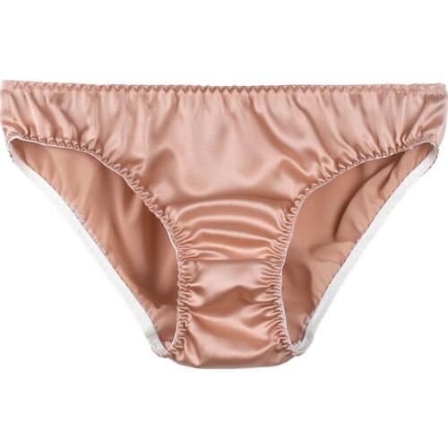 Natural Silk Women Panties 95% Mulberry Silk Crepe Satin Briefs M L XL XXL Free Shipping