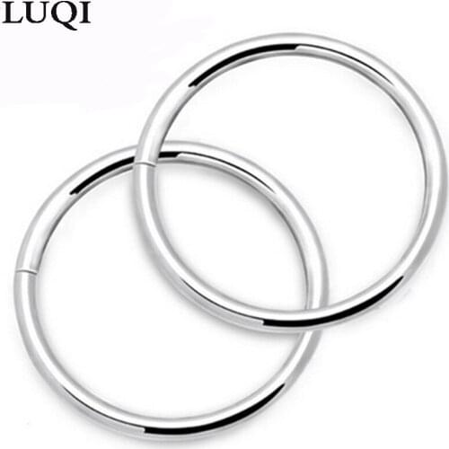 S925 Silver Simple Glossy Womens Bangle 034