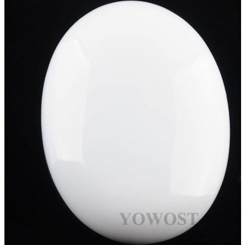 Natural White Jades Gem Stone Oval Cabochon CAB No Hole Jewelry 30x40x8MM 1PCS QU3146