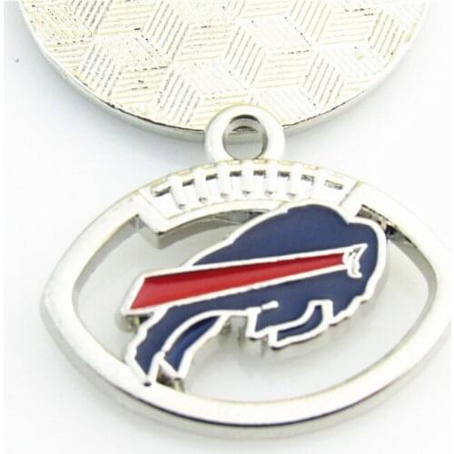 10pcs Alloy Enamel Football Bill Team Dangle Charms Pendant Fit DIY Earrings Bracelet Necklace Making