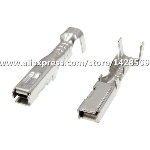 100 PCS Automotive Connector Wiring Copper Terminal Tinned DJ627-F2.2A Plug Spring Plug Crimping Terminals