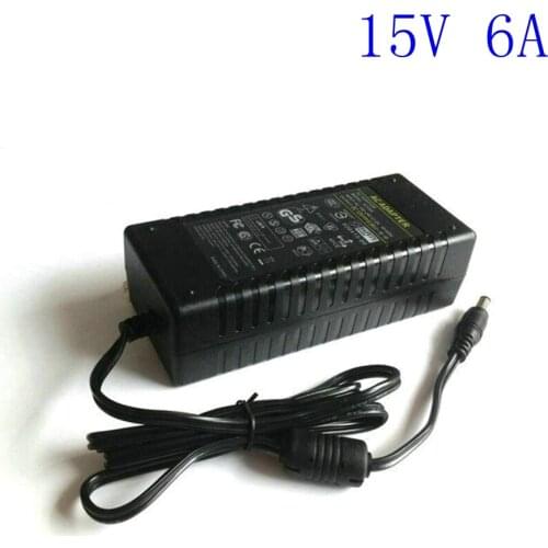 15V6A 5.5*2.5/5.5*2.1 mm switching power supply charger 15V 6A 90W AC DC Adaptor For LED Light CCTV