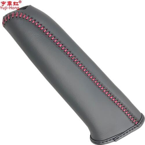 Yuji-Hong Car Handbrake Covers Case for Hyundai Elantra 5 Avante 2012-2016 Handbrake Grips Genuine Leather Cover