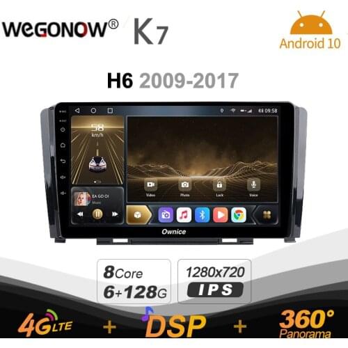 Ownice K7 6G+128G Car Radio for Great Wall H6 2009 - 2017 android 10.0 BT 5.0 support Atmosphere Lamp 360 4G LTE 1280*720
