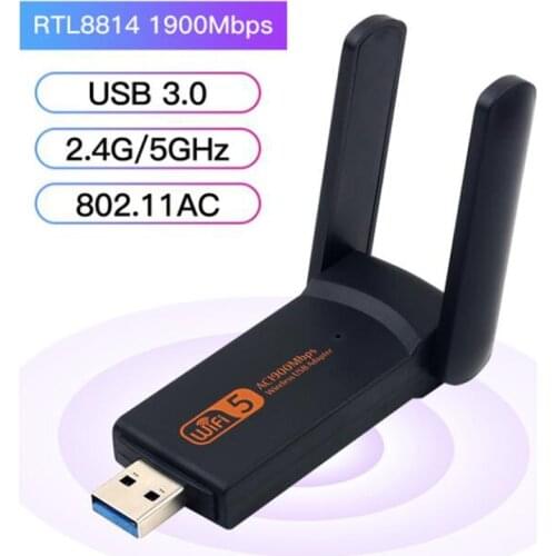 Wireless USB 1900Mbps WiFi Adapter Dual Band 2.4G/5Ghz USB 3.0 WIFI Lan Adapter Dongle 802.11ac With Antenna For Laptop Desktop
