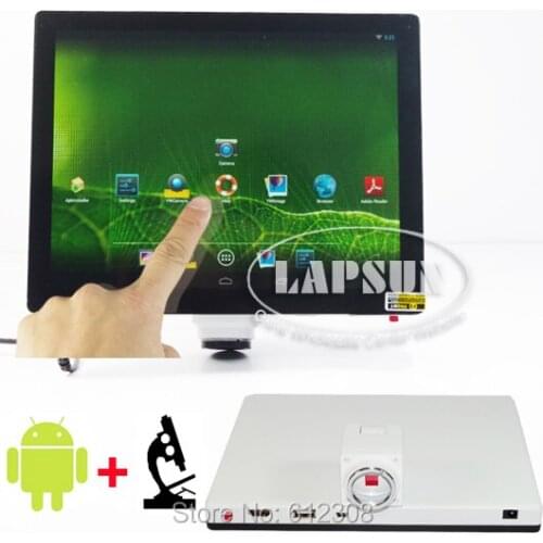 HDMI 5.0MP HD 9.7" inch Android 4.2 OS Touch Screen Digital Microscope Camera Pad C-Mount Port for Industry Lab PCB SMD Repair