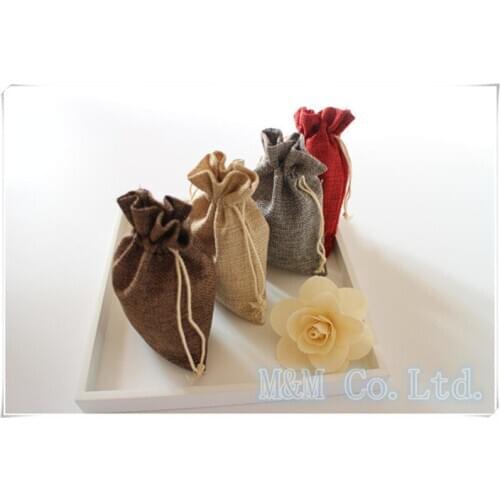Burlap packaging bags Wedding pouch Christmas Gift Bags jute pouches Free shipping