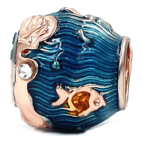 GO MAX DGW Ocean Series Beads Fit Original Pandora Charms Bracelets DIY Women Jewelry Bracelet Making DIY Jewelry For Women