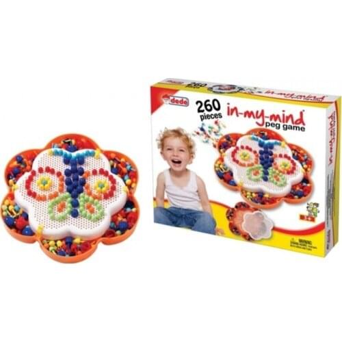 Flower Nail Game 260 Pieces Educational Toy Montessori Educational Toy Intelligence Development Toy Colorful Nail Penetrating