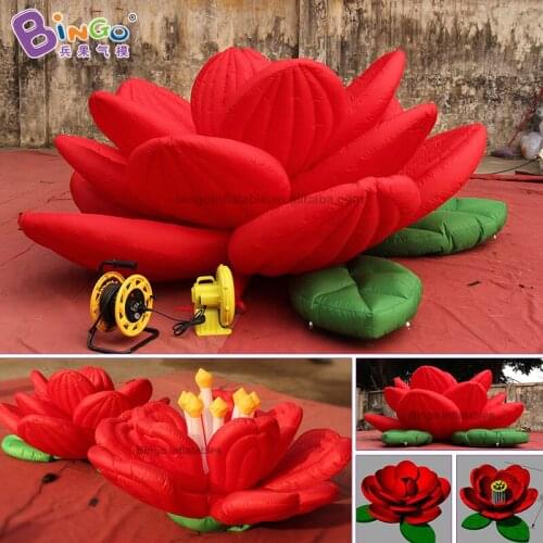 Customized inflatable camellia for garden decoration / inflatable red flower for sale - toys