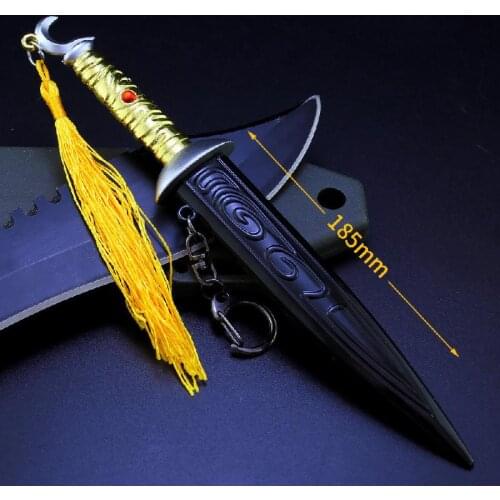 Alloy Leather Sword Escape Game Peripheral Model Game Props Creative Gift Collection Memorial Crafts Toys Ornaments Pendants