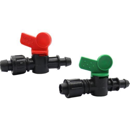Water flow Control Valve Agriculture Irrigation Hose connector 13mm to 10.5mm Drip tape Bypass valve Garden accessories 2 Pcs