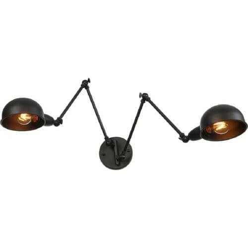 Classical Black Iron Wall Lights Antique Industrial America Country Wall lamp Retro Home Hall Beside Vintage applique Decor
