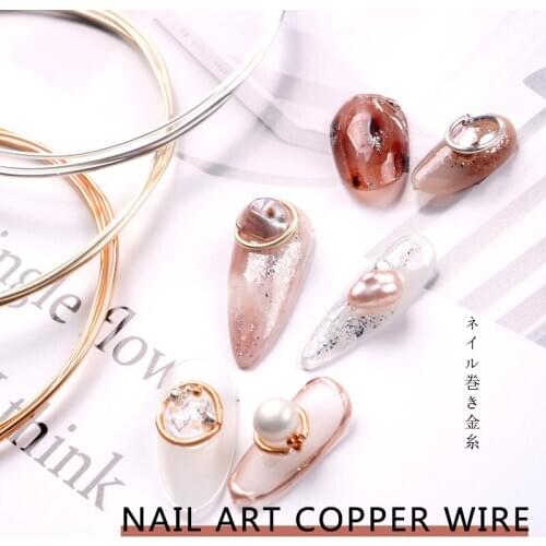 2020 New Design Copper wire Metal Border 3D Nail Art Decoration Metal Charm Jewelry Accessories nail art