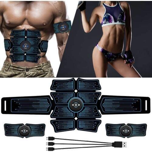 New Rechargeable Abs Toner EMS Abdominal Electromagnetic Stimulation Of Muscles Fitness Massager Fitness Equipment USB Charging
