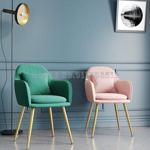 Net red chair girls cute bedroom desk stool back ins makeup chair dressing table pink nordic dining chair