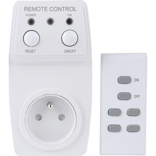 ESPLENTY Smart Light Switches Remote Socket French Plug (1 Socket+1 Remote)