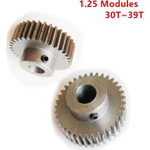 Carbon Steel 1.25 Modules 20 21 22 23 24 25 26 27 28 29 Tooth Hole 4/5/6/6.35/7/8/9/10/11/12mm