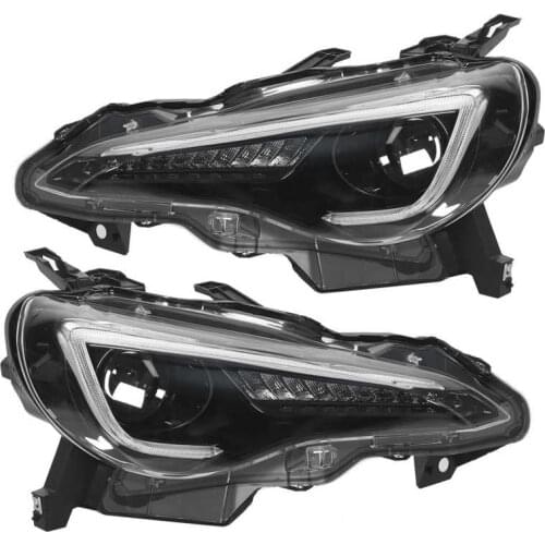 VLAND LED Projector Dynamic Headlights Dual Beams Fit for Subaru BRZ / Scion FR‑S 2012‑2020 LHD