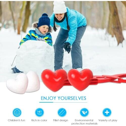 Winter Snowman Plastic Snowball Clip Fun & Sports Cartoon Snow Ball Maker Outdoor Sports Kids Toys Snow Making Sand Mold Tool