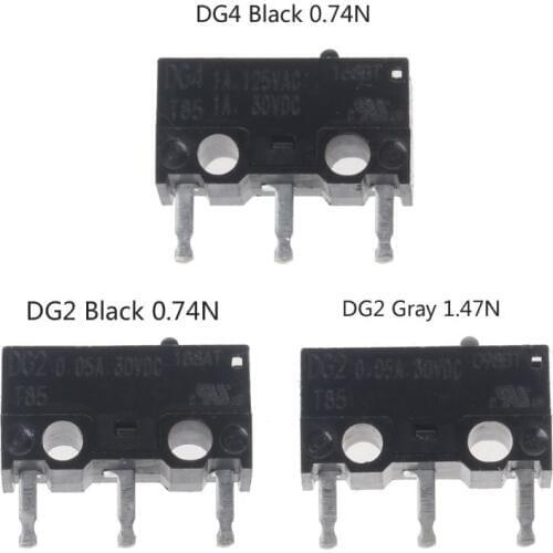 1PC Original CHERRY Mouse Micro Switch DG2 T85 0.05A 30VDC DG4 T85 1A 125VAC 1A30VDC DG2 DG4 Gray 1.47N Black 0.74N Point