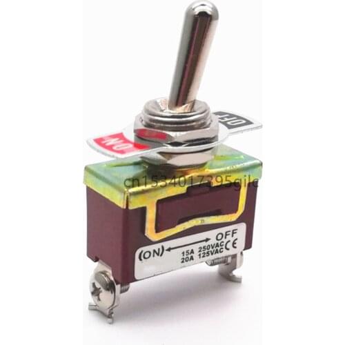 2 feet 2 gears Unilateral self-reset 15A toggle toggle switch Screw foot Unilateral reset toggle switch (ON)-OFF