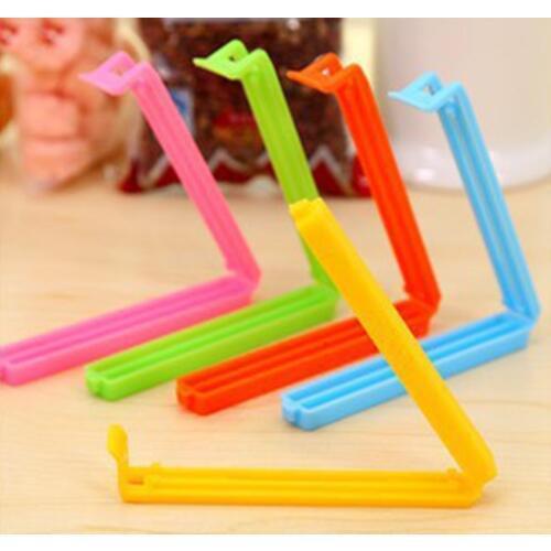 5PCS Kitchen Storage Food Snack Seal Sealing Bag Clips Sealer Clamp Plastic Tool Food Saver Kitchen Accessories Color Random
