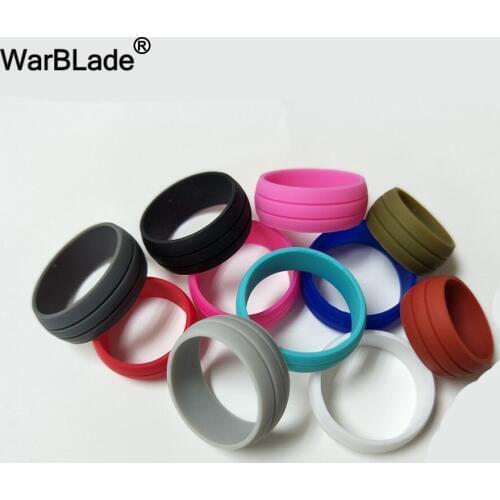 50pcs/lot 6-12 Size 100% Natural Silicone Ring 8MM Hypoallergenic Crossfit Flexible Silicone Finger Rings For Men Women Jewelry
