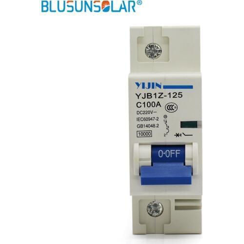 50 pieces/lot) factory price 1P 100A DC220V DC Circuit Breaker MCB For PV Solar System Shipping by Fedex or DHL