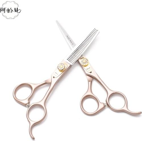 A9105 6In. AQIABI JP 440C Rose Gold Salon Hairdressing Scissors Hair Cutting Scissors Thinning Shears Professional Hair Scissors