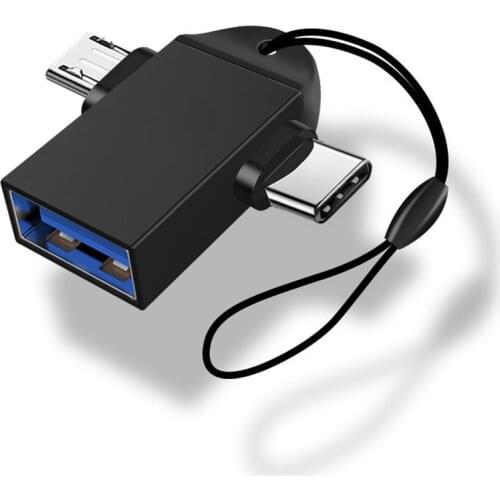 2 in 1 Micro USB 3.0 Type C OTG Adapter For Xiaomi Mi 11 Ultra Redmi Huawei Samsung Note 20 S21 Oneplus Macbook Air Tablet Phone