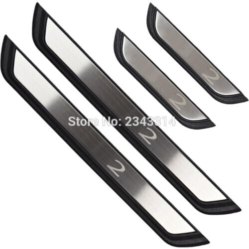 For Mazda 2 2014-2017 2018 2019 2020 Accessories Stainless Door Sill Kick Scuff Plate Protector Trim Guard Cover Car Styling