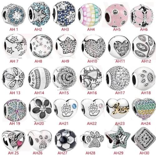 Charm 100% 925 Sterling Silver Heart Charms Fit Original Bracelet Diy Jewelry