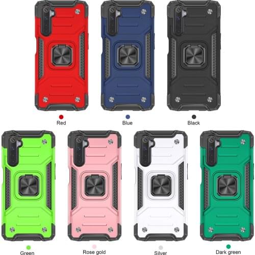 For OPPO Realme 6 Realme5 5i Case Hard PC With Stand Armor Shockproof protective back cover case for OPPO realme C11 C15 Shell
