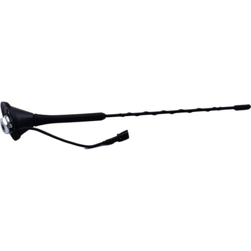 BLACK 16" Antenna Mast & Base For VW JETTA BORA PASSAT GTI