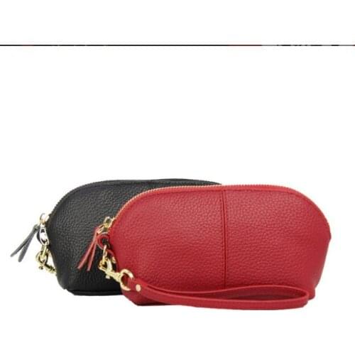 Designer clutch women leather handbags red genuine cow leather handbag with strap high quality small clutches bag female