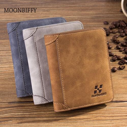 Men Wallet Leather ID Credit Card Holder Clutch Coin Purse Luxury Brand Wallet Frosted Short Wallets 2021 Men Wallet Coin Pocket