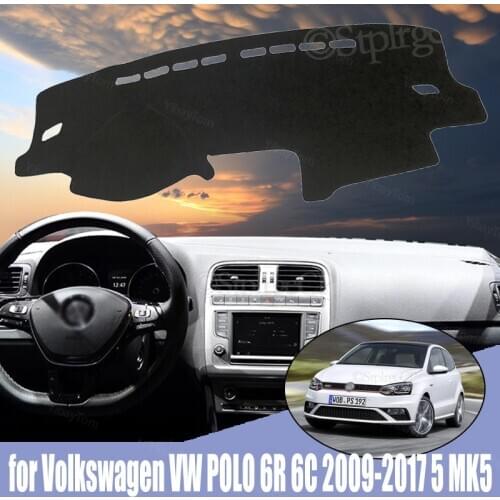 For Volkswagen VW POLO 6R 6C 2009-2017 5 MK5 Right Left Hand Drive Good Polyester Material Anti Light Car Dashboard Cover Mat