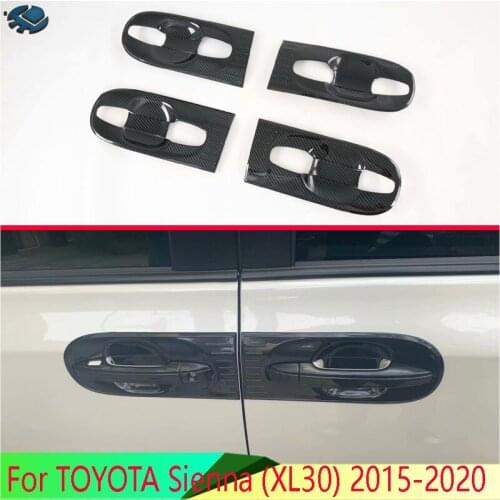 For TOYOTA Sienna (XL30) 2013-2020 ABS Chrome Door Handle Bowl Cover Cup Cavity Trim Insert Catch Molding Garnish