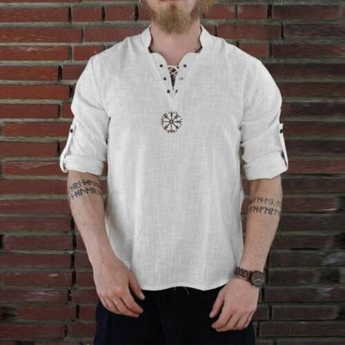 ICCLEK 2021 Cotton Linen Shirt Summer Shirt Short Sleeve Stand Collar Shirt Fashion Embroidery Shirt Shirts for Men
