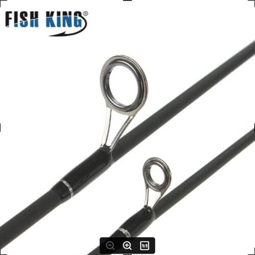 FISH KING Hi Carbon Lure Rod 0.5-6g/2-8g 1.8m 1.98 2.1m fishing lure rod gun handlerod designed for beginners vara de pesca