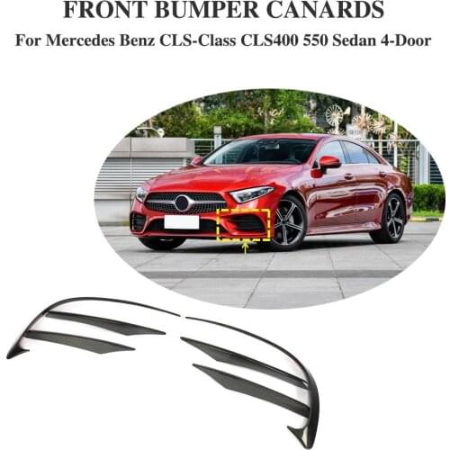 Fog Lamp Cover Eyebrow for Mercedes-Benz CLS Class W218 Sport CLS400 CLS550 4Matic Sedan 4-Door Front Lip Splitters 2018